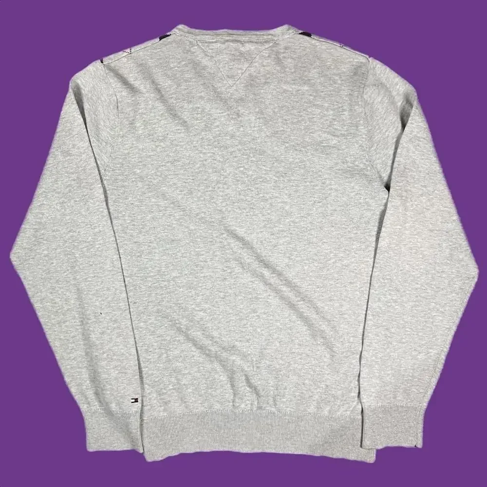 Tommy Hilfiger diamond argyle V-neck sweater - Picture 4 of 5